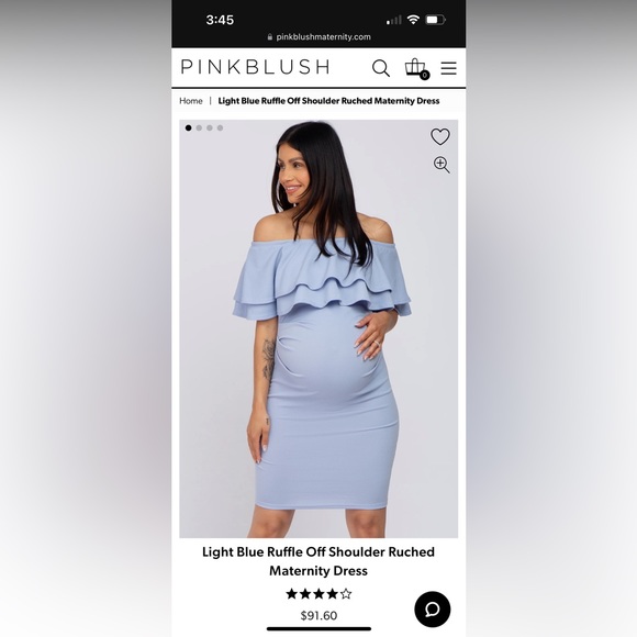 Pink blush maternity dress - Picture 2 of 5